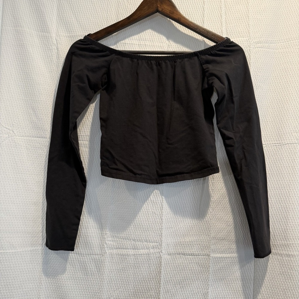 Urban Outfitters BDG Off The Shoulder Black Essentials Top Medium Core Colors